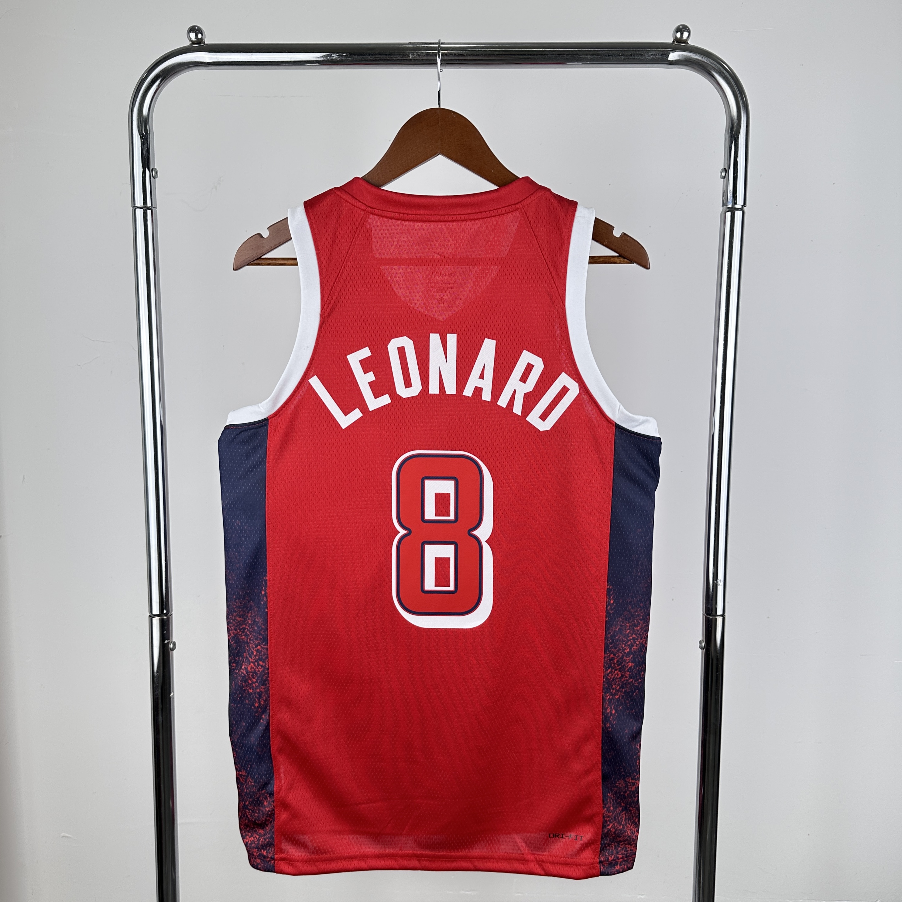 2024 Olympic USA #8 Leonard Red Nike NBA Jersey->more jerseys->NBA Jersey